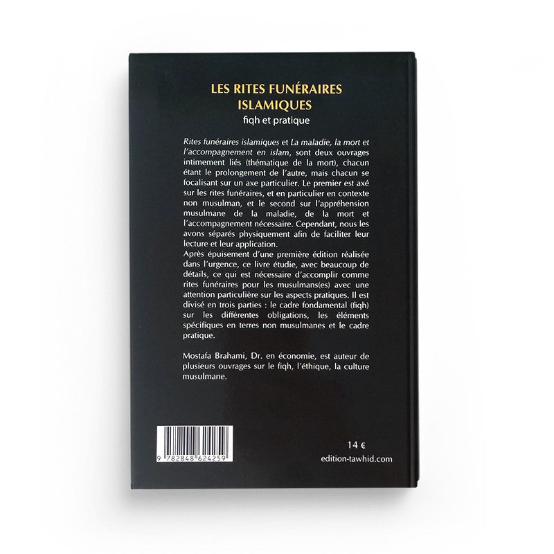 Livre "Les rites funéraires islamiques" de Mostafa Brahami, publié par Edition Tawhid, avec couverture illustrée.