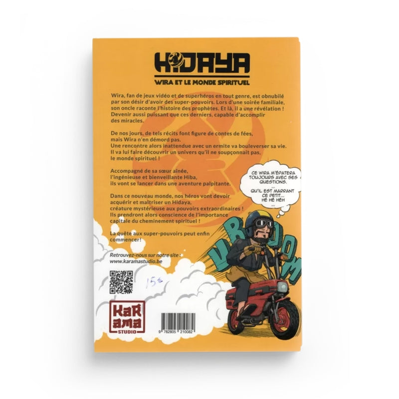 Livre enfant Hidaya Tome 1 : Wira et le monde spirituel, illustré par Karama Studio, avec couverture colorée et illustrations enfantines