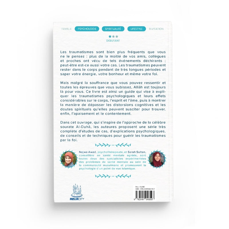 Livre "Ton Seigneur Ne T’a Pas Abandonné" de Najwa Awad et Sarah Sultan, guide pour guérir les traumatismes par la foi.
