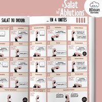 Livre illustré pour fille sur la salat et les ablutions, guide musulman de Bdouin avec images éducatives.