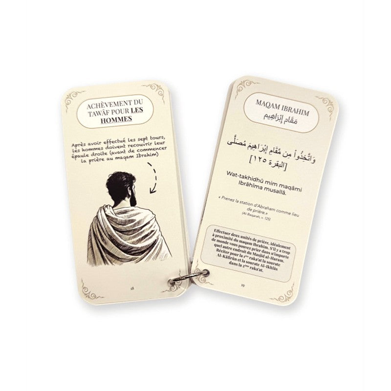 Livre Guide de Poche Pour Omra de Sana Edition, couverture avec illustrations et texte informatif pour le pèlerinage omra.