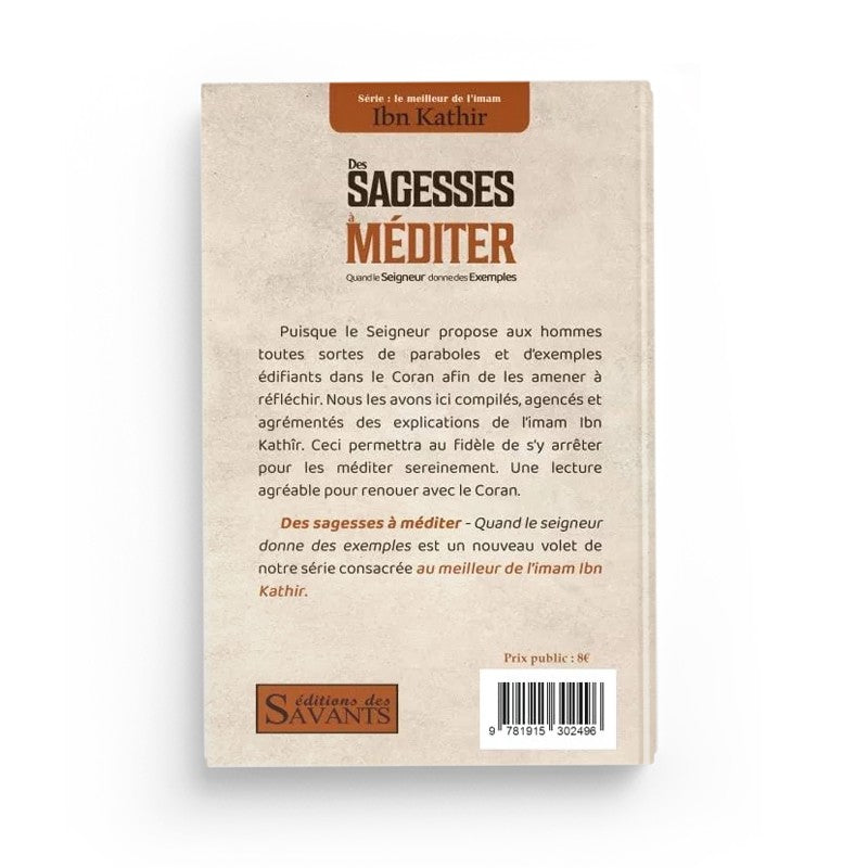 Des Sagesses À Méditer – Ibn Kathir - Librairie Al Minhaj