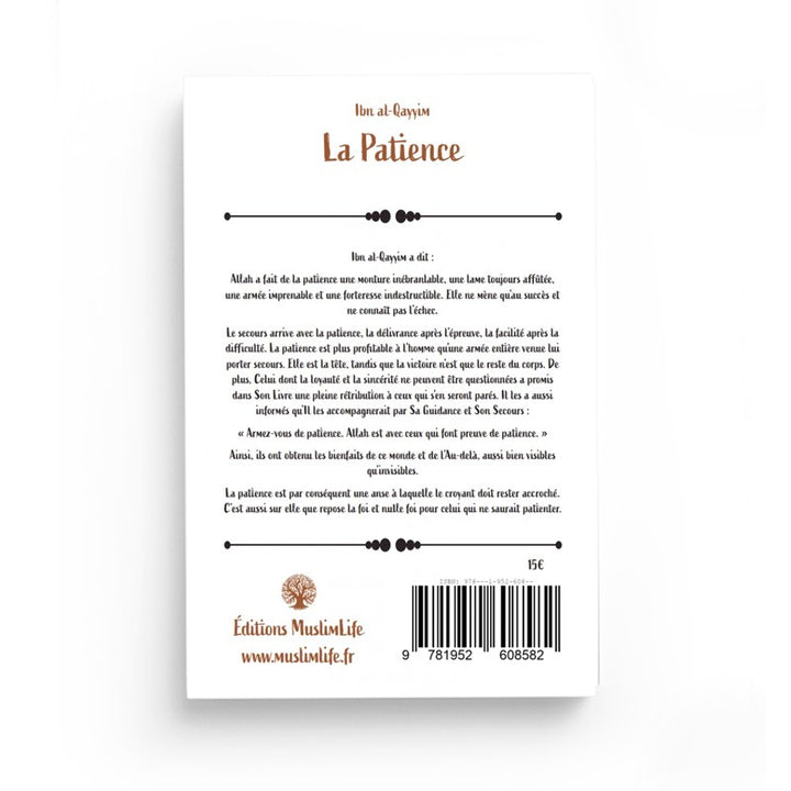 La patience – Ibn al-Qayyim – Editions MuslimLife