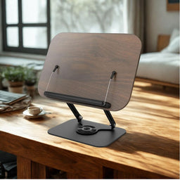 Support Coran réglable 360° avec support, porte Coran en bois de 33,8 cm, Librairie Al Minhaj, pour lecture pratique.