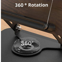 Support pour Coran réglable à 360°, avec support de pages, de la Librairie Al Minhaj, en bois ou plastique, adaptable et pratique.
