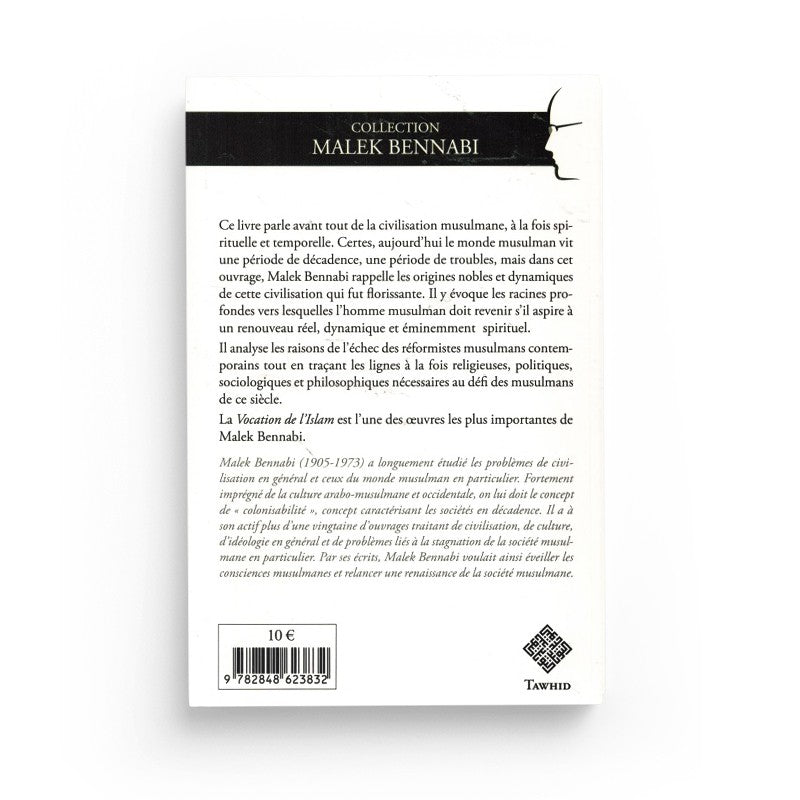 Livre "La vocation de l’Islam" de Malek Bennabi publié par Edition Tawhid, couverture avec titre et design sobre.