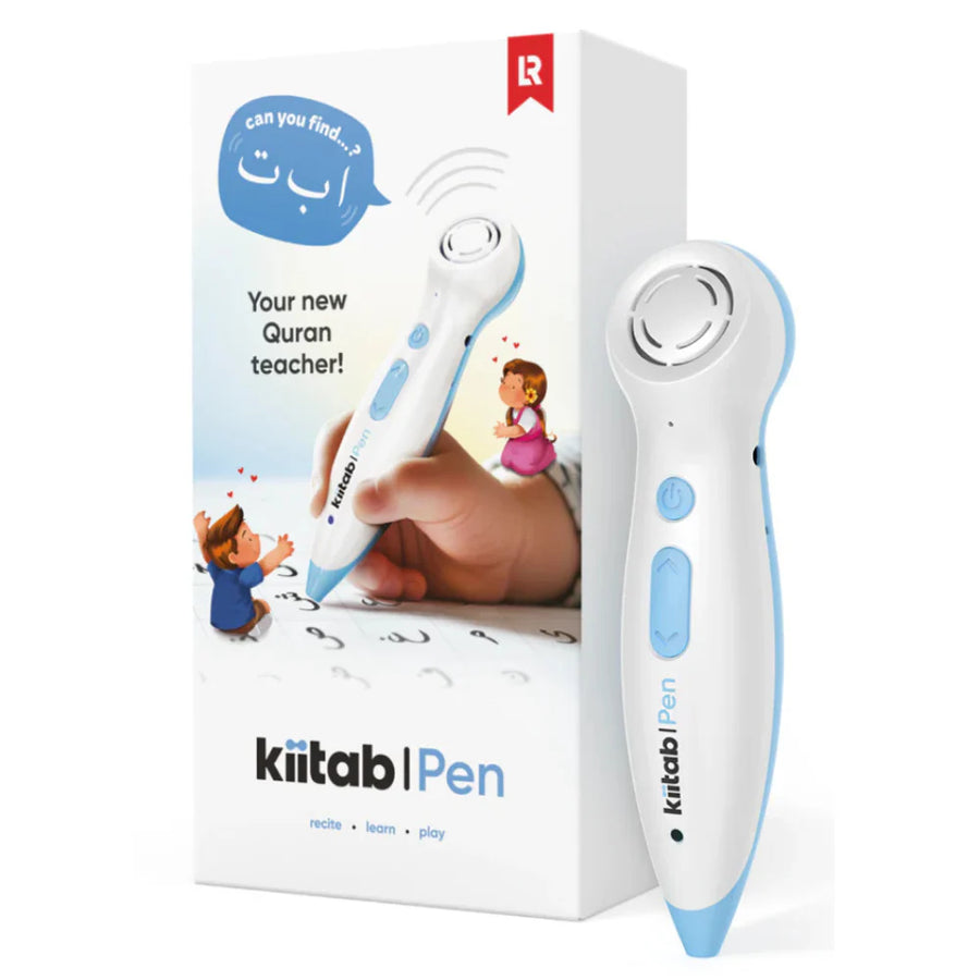 Stylo lecteur interactif Learning Roots Kiitab, jeu électronique éducatif pour enfants, avec écran et boutons colorés.