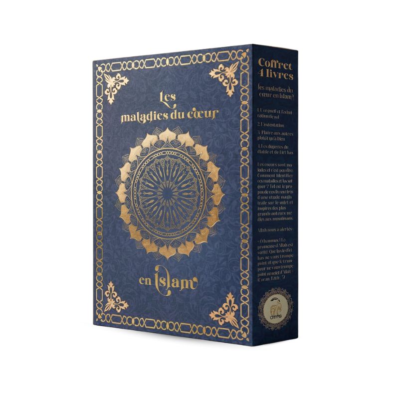 Livre "Maladies du cœur en Islam" de Lyess Chacal, édition Oryms, couverture avec titre en arabe et design islamique.