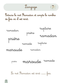 Cahier Montessori Ramadan – Bébé Ali