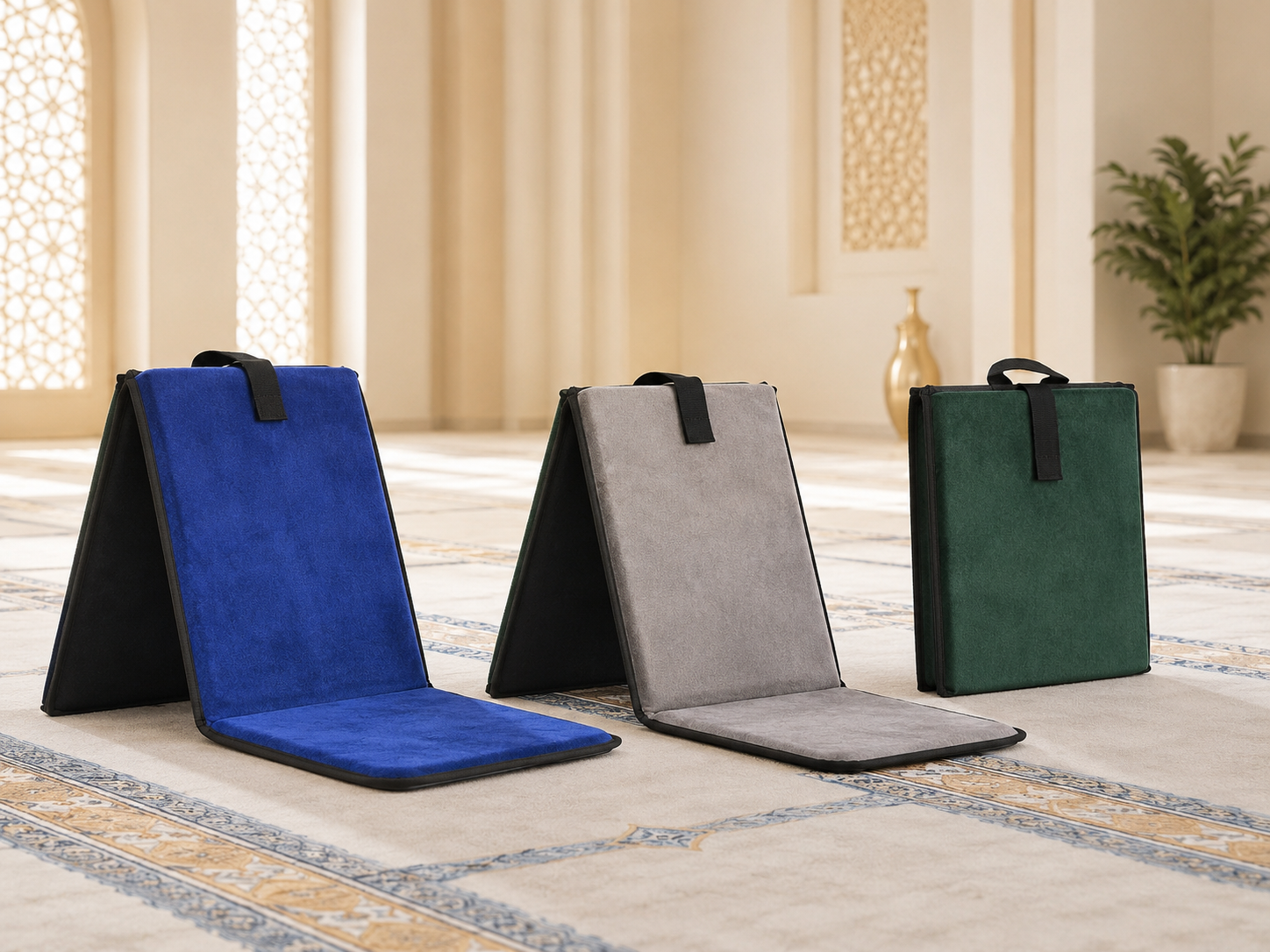 Tapis de prière Sana Edition Le Tapis Du Vendredi avec motifs traditionnels, tissu doux et surface confortable pour la prière.
