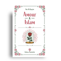 Livre Amour & Islam d'Ibn al-Qayyim de Muslim Life, couverture avec titre en arabe et arrière-plan coloré.