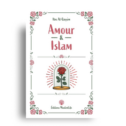 Livre Amour & Islam d'Ibn al-Qayyim de Muslim Life, couverture avec titre en arabe et arrière-plan coloré.