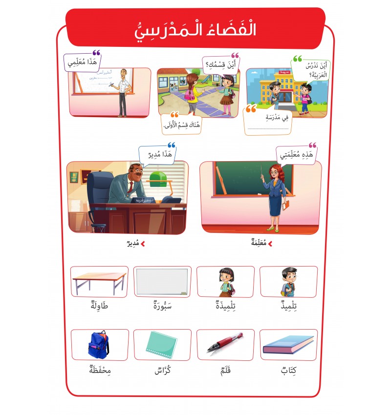 Livre d'apprentissage de langue arabe Arabe Facile Ataalamou Ottkinou Niveau 1 Partie 1, édition Granada, couverture avec texte arabe.
