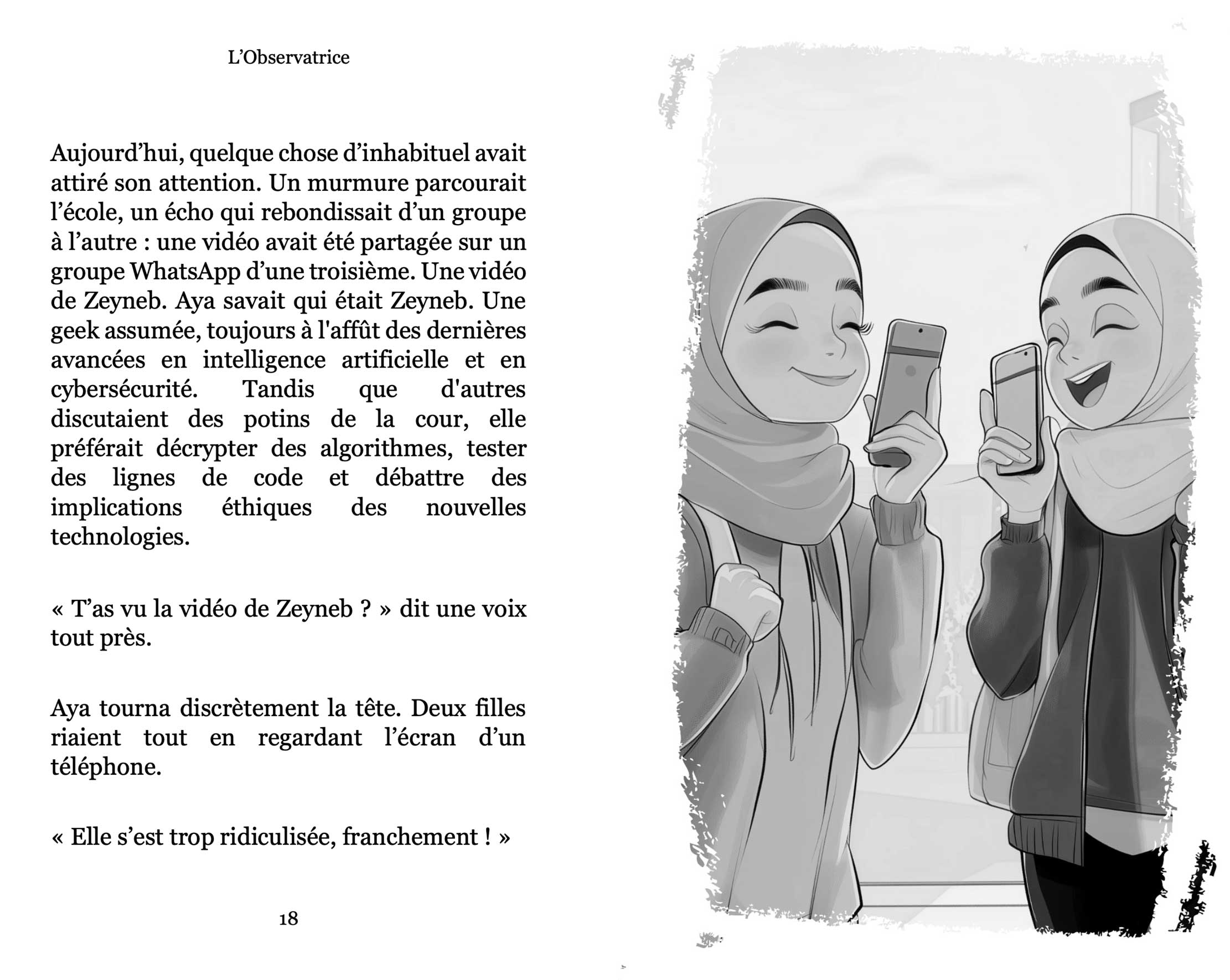 Livre Illumina L’Observatrice de Nour Siraj, roman jeunesse avec couverture illustrée, visible en gros plan.