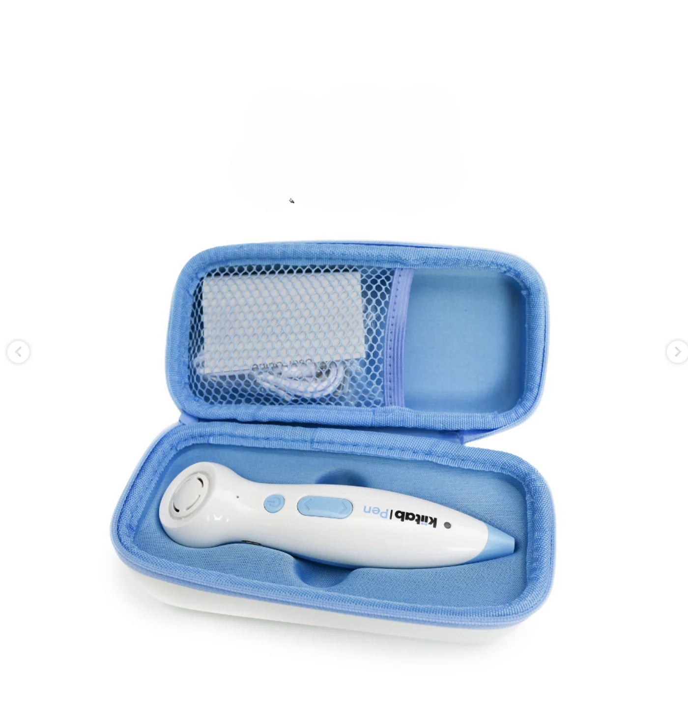 Stylo lecteur interactif Learning Roots Kiitab, jeu électronique éducatif pour enfants avec écran et boutons colorés.