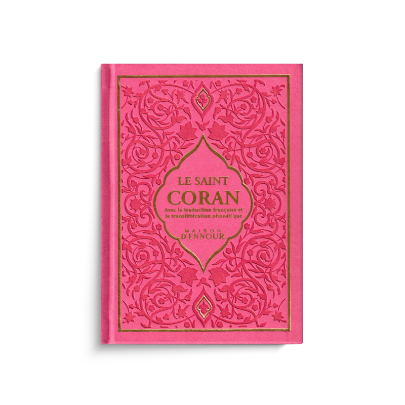 Coran arabe français avec phonétique, format 13x17 cm, livre religieux de Maison D'Ennour, couverture avec design simple.