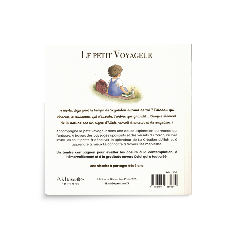 Livre enfant Le Petit Voyageur de Lilya B.F, édition Islam pour enfants avec illustrations colorées et design attrayant.