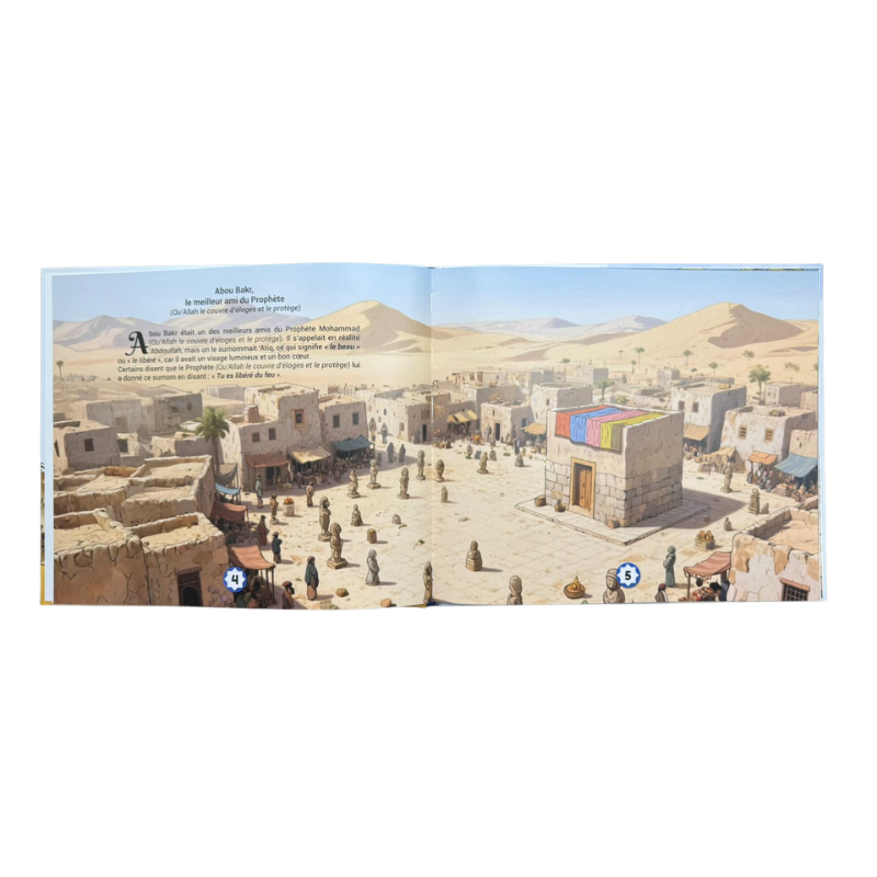 Livre pour enfants "La Conversion à l’islam" d’Abou Bakr, édition Assia, couverture avec design sans titre.