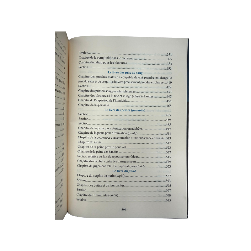 Livre Commentaire Omdat Al-Fiqh Ibn Qoudama par Al-Jibrine, 3 tomes, édition Assia, couverture avec design sans titre.