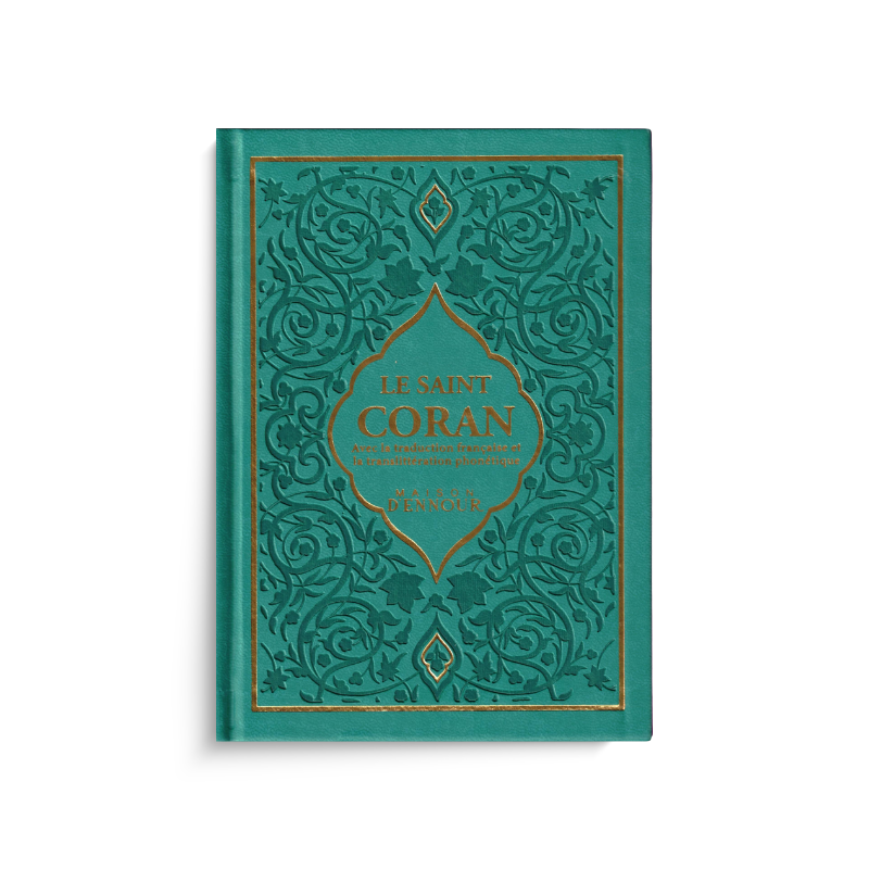 Coran arabe français avec phonétique, format 13x17 cm, couverture illustrée, publié par Maison D'Ennour.