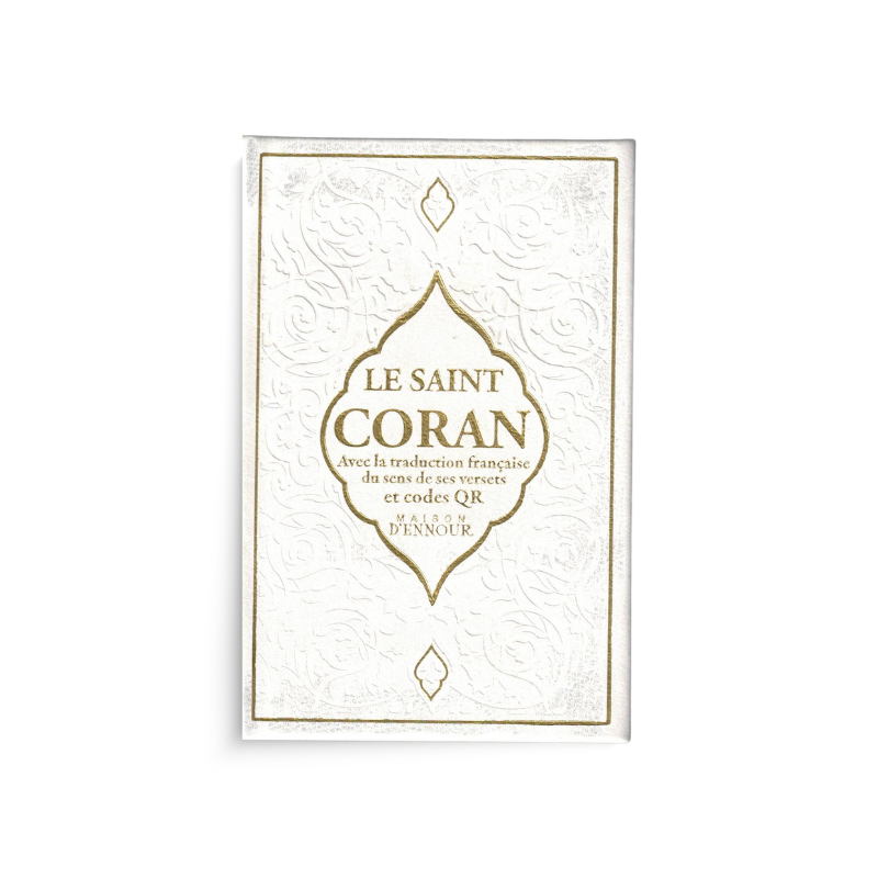 Coran arabe-français Maison D'Ennour avec QR Code, 10x14 cm, reliure élégante et design clair, idéal pour la lecture spirituelle.