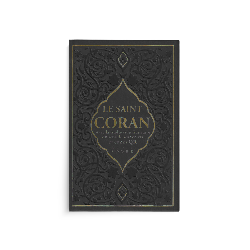 Coran arabe français avec QR code, format 10x14 cm, couverture illustrée, publié par Maison D'Ennour, visible en image.