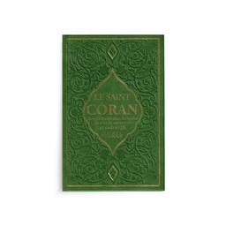 Coran arabe français avec QR code, dimension 10x14 cm, publié par Maison D'Ennour, affiché avec design élégant.