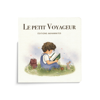 Livre pour enfants Le Petit Voyageur par Lilya B.F, couverture illustrée avec motifs islamiques, destiné aux jeunes lecteurs.