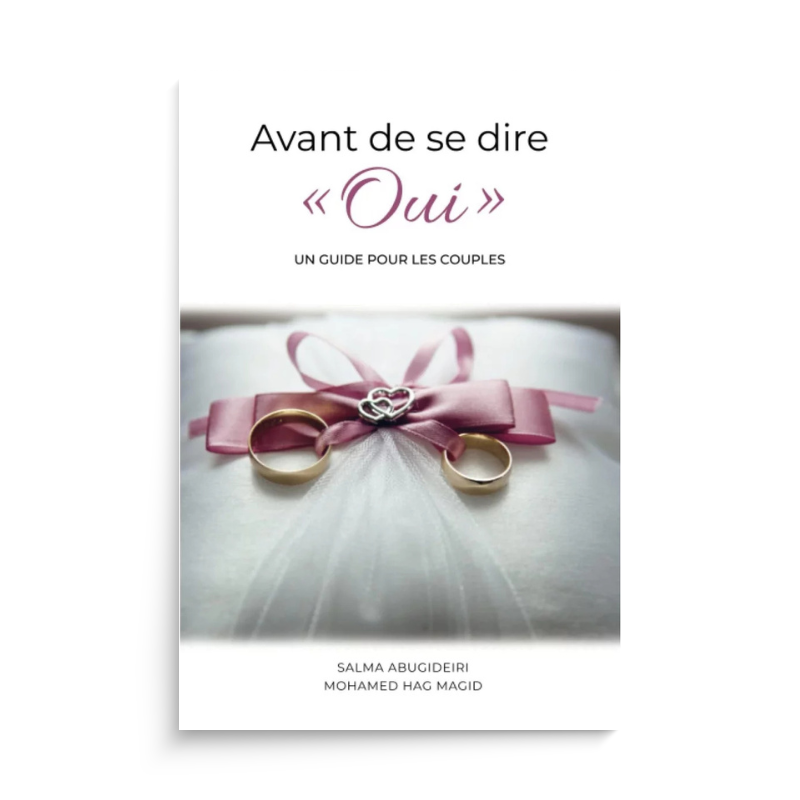 Livre "Avant de se dire Oui", guide mariage islamique par Saphir Bridge LTD, couverture avec design élégant.