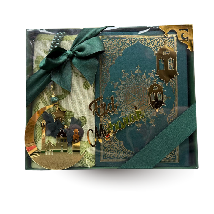 Coffret Eid Mubarak avec Coran Arabe – Tapis & Tasbih