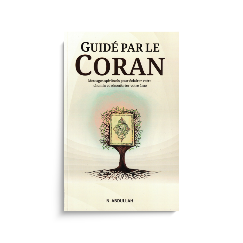 Livre Guidé Par Le Coran par Abdullah N. de la marque Heartfelt Hikma, couverture avec design épuré, image de livre ouvert
