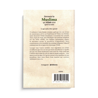 Livre "Devenir La Muslima Qu’Allah Veut Que Tu Sois" de Heartfelt Hikma avec couverture illustrée colorée.