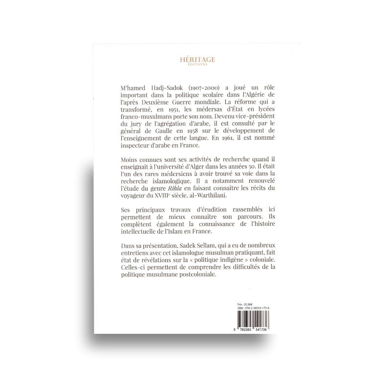 Études Islamologiques Et Linguistiques – Hadj Sadok Héritage