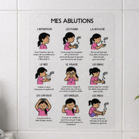 Sticker Ablutions Fille A5 Imperméable – Transparent