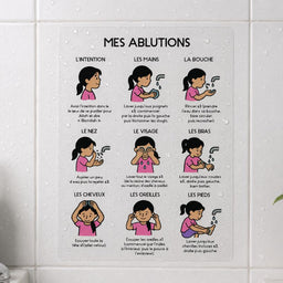 Sticker Ablutions Fille A5 Imperméable – Transparent