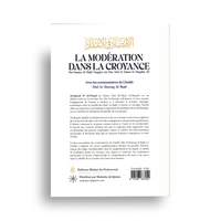 Livre La Modération dans la Croyance par Minhaj An-Nubuwwah, couverture avec design élégant, en français.