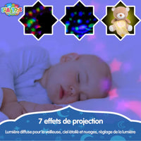 Ourson veilleuse Coranique Asmar beige, jouet électronique pour enfant avec détecteur de pleurs, fabriqué par ISLATOYS.