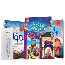 Livre pour enfant La Collection Kiitab de Librairie Al Minhaj avec stylo interactif et supports éducatifs colorés.