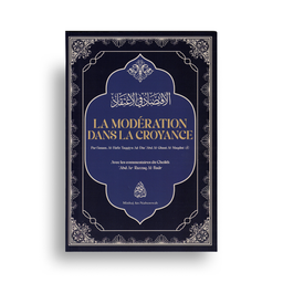 Livre La Modération dans la Croyance d'Al-Maqdisi, publié par Minhaj An-Nubuwwah, montrant la couverture du livre en image.