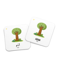 Mémo éducatif des prophètes du Coran par DeeniLearn, jeu de mémoire pour apprendre les prophètes islamiques.