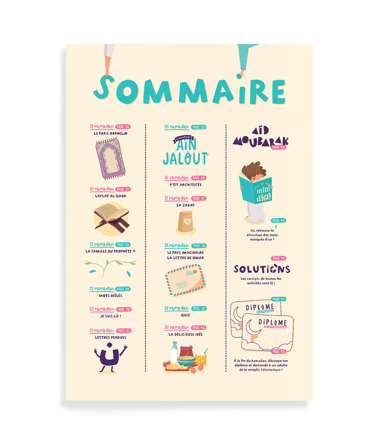Cahier d’activités du Ramadan pour enfants de 6 ans de la marque DeeniLearn, avec illustrations éducatives sur le Ramadan.