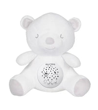 Ourson veilleuse coranique Noor blanc, jouet électronique pour enfants avec détecteur de pleurs, création d'ambiance apaisante.