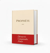 Livre Prophète – récit de Tawbah Edition, version souple, avec une couverture illustrée, ouvert sur une table.
