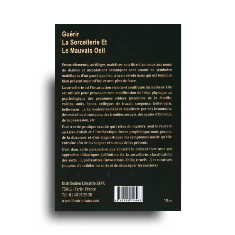 Livre "Guérir la sorcellerie et le mauvais œil" d'Al Madina, couverture illustrée avec motifs traditionnels balinais.