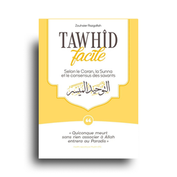 Book cover of "Tawhid Facile" by Zouhaier Razgallah, published by Al Bayyinah Edition, featuring Arabic calligraphy and Islamic design.