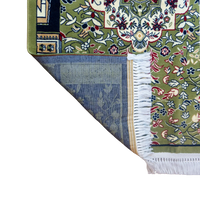 Tapis De Prière Riyadh Al Salihyen – Couleur Vert  – Velours Luxe - Librairie Al Minhaj