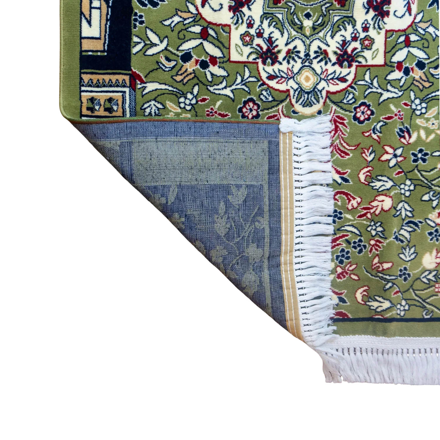 Tapis De Prière Riyadh Al Salihyen – Couleur Vert  – Velours Luxe - Librairie Al Minhaj
