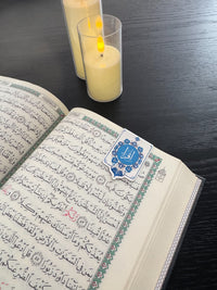 Pack de 4 marque-pages aimantés islamique de Qamar Studio, ornés de motifs islamiques colorés et élégants.