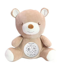Ourson veilleuse coranique beige de la marque ISLATOYS, jouet électronique pour enfants avec détecteur de pleurs.