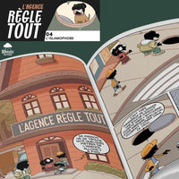 Livre pour enfants Agence Règle Tout Tome 4 : L'Islamophobe, roman jeunesse de Bdouin, illustré avec la couverture du livre.